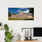 El Caracol op Chichen Itza Poster (Thuiskantoor)