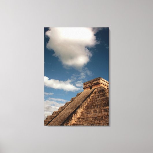 El Castillo in Chichen Itza Canvas Afdruk (Voorkant)