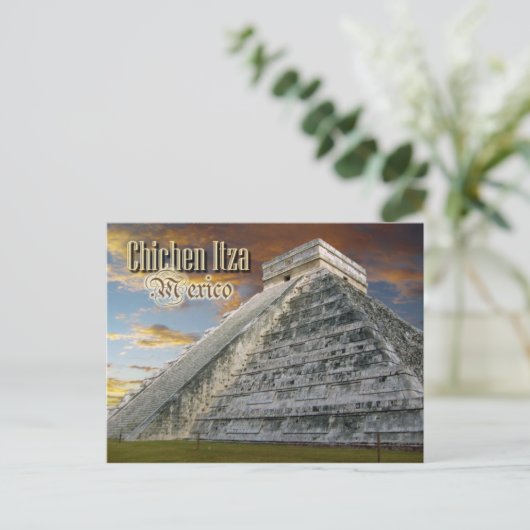 El Castillo in Chichen Itza, Mexico Briefkaart (Staand voorkant)
