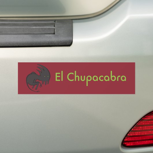 El Chupacabra Bumpersticker (Op auto)