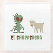 El Chupacabra Glazen Onderzetter (Voorkant)
