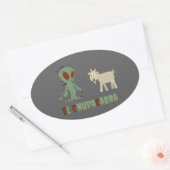 El Chupacabra Ovale Sticker (Envelop)