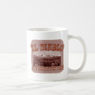 El Diablo Funny Bay Area Mountain Logo Koffiemok