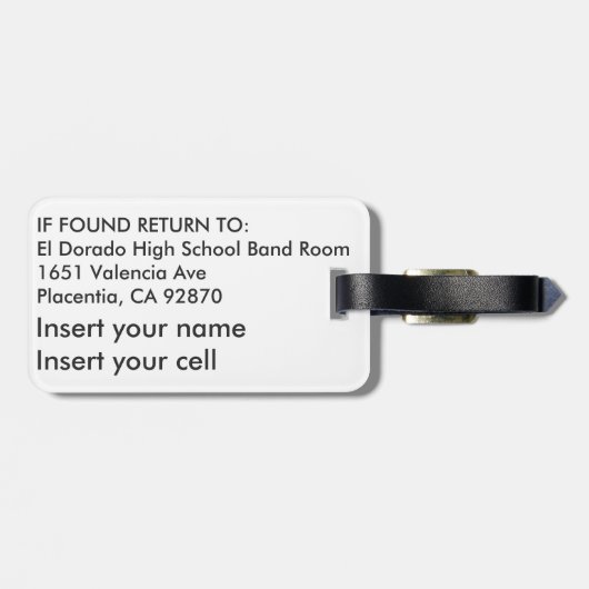 El Dorado Band Hawaii Trip bagagelabel (Achterkant horizontaal)