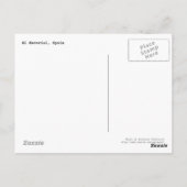 El Escorial, Spanje Briefkaart (Achterkant)