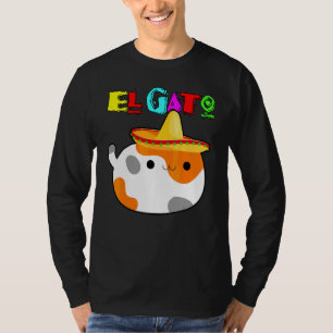 El Gato Calico Cat Cinco de Mayo Latino Kat met T-shirt