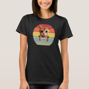 el gato Meme Cute Sad Crying Cat distresse T-shirt