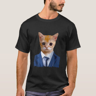 El Gato Meme met een pak Schattige droevige kat h T-shirt