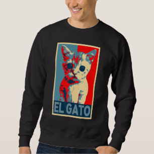 El Gato Meme Sad Crying Cat Kat Meme retro vinta Trui