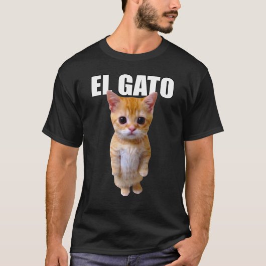 El Gato Meme Sad Crying Cat Munchkin Kat Meme Tr T-shirt (Voorkant)