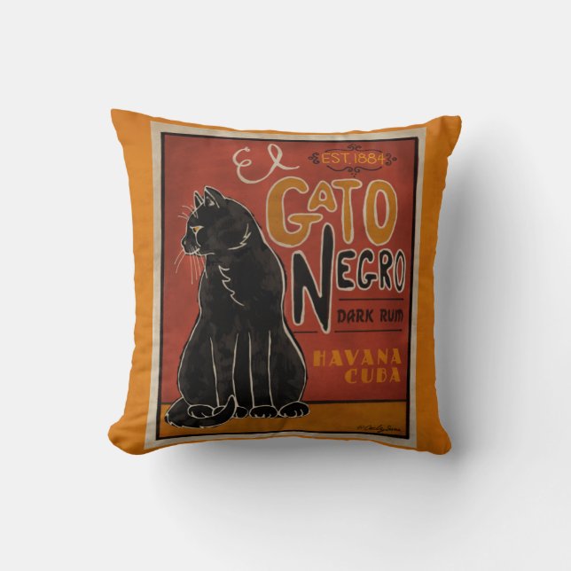 El Gato Negro Kussen (Voorkant)