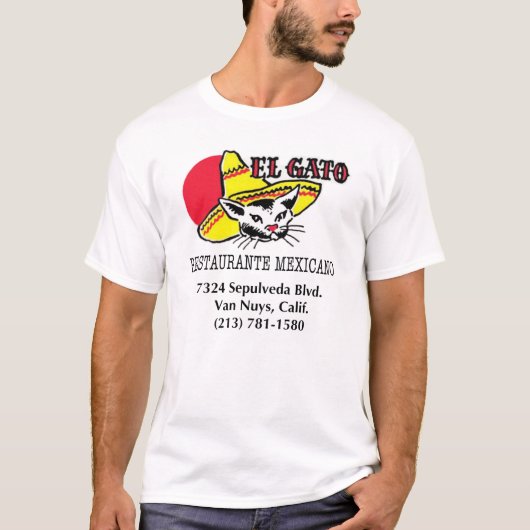 EL Gato Restaurante Mexicano T-shirt (Voorkant)