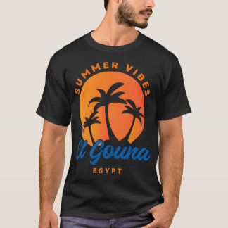 El Gouna Egypte Zonsondergang Palmbomen Zomer Vibe T-shirt