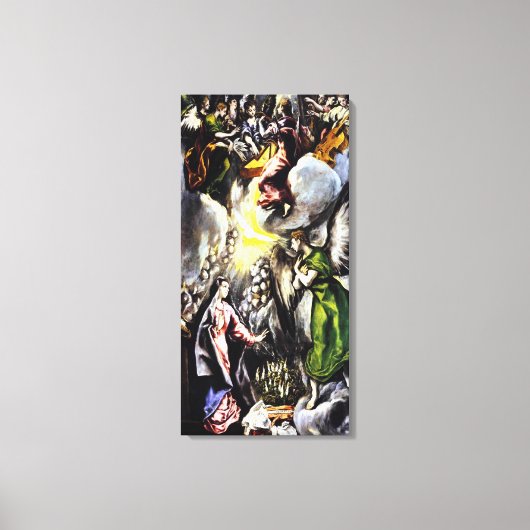 El Greco Annunciatie Virgin Mary Canvas Wrap Afdruk (Voorkant)