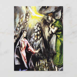 El Greco Annunciation Maagd Mary Briefkaart
