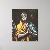 El Greco Berouwvolle Sint-Pieter Canvas Afdruk (Voorkant)