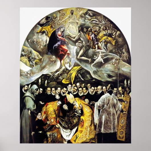 El Greco Burial of the Count of Orgaz Poster (Devant)