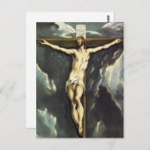El Greco Christ sur la carte postale croisée (Devant / Derrière)