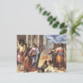 El Greco - Christus geneest blinde Briefkaart (Staand voorkant)