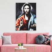 El Greco Christus Zegen Canvas Wrap (Insitu (Woonkamer))