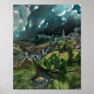 El Greco - Uitzicht van Toledo (1598-1599) Poster