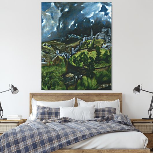 El Greco - Uitzicht van Toledo Canvas Afdruk (Insitu (Slaapkamer))
