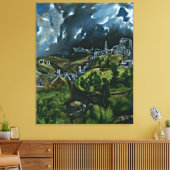El Greco - Uitzicht van Toledo Canvas Afdruk (Insitu (Woonkamer))