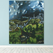 El Greco - Uitzicht van Toledo Canvas Afdruk (Insitu (Houten vloer))