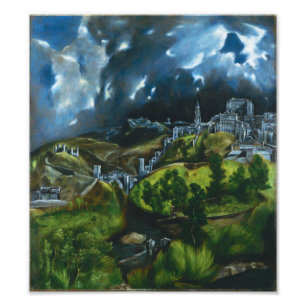 El Greco Uitzicht van Toledo Foto Print Afdruk