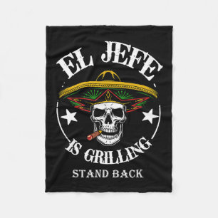 El Jefe Byrbecue Stand Byck Grappig Mexicaans Pap Fleece Deken