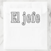 El jefe is de baas rechthoekige sticker (Tas)