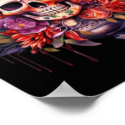 El Jefe Perfect Mexicaanse Dia De Los Muertos Hall Poster (Hoek)