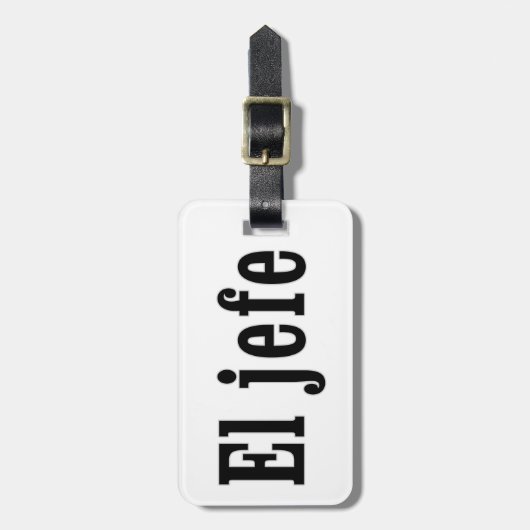 El jefe "The Boss" Bagagelabel (Voorkant verticaal)