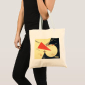 El Lissitzky - Beat de Whites met de rode rand Tote Bag (Voorkant (product))