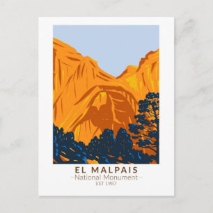 El Malpais Nationaal Monument Nieuw-Mexicaanse Vin Briefkaart