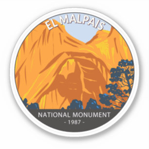 El Malpais Nationaal Monument Nieuw-Mexicaanse Vin Sticker