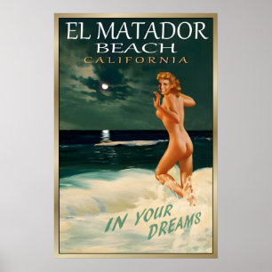 EL MATADOR Beach CA Originele Marilyn Monroe Reis Poster