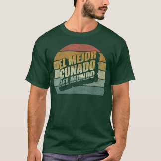 El Mejor Cunado del Mundo Mannen Retro  decor T-shirt
