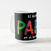 El mejor Papá en el mundo Bold Geometric Mok (Voorkant links)