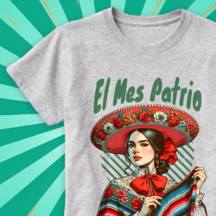 El Mes Patrio Spaans Mexicaanse onafhankelijkheid T-shirt