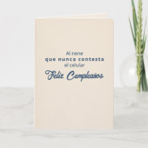 El Nene Que No Contesta Verjaardag