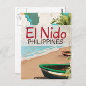 El Nido Filippijns poster van reizen Briefkaart (Voorkant / Achterkant)
