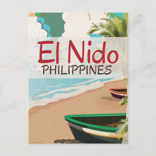 El Nido Filippijns poster van reizen Briefkaart (Voorkant)