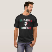 El Padre Número 1 #1 Pap in Spaans Vaderdag T-shirt (Voorkant volledig)