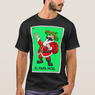 El Papa Noel Mexicaanse Kaart Santa Claus Sombrero T-shirt