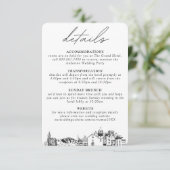 El Paso bruiloft verticale details Informatiekaartje (Staand voorkant)