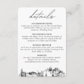 El Paso bruiloft verticale details Informatiekaartje (Voorkant)