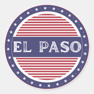 El Paso City Pride Embleem – Amerikaanse identitei Ronde Sticker