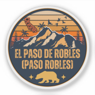 El Paso de Robles (Paso Robles), Californië Sticker