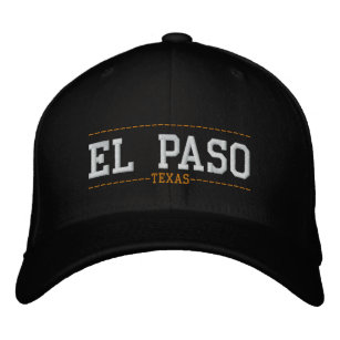 El Paso le Texas Etats-Unis a brodé des casquettes